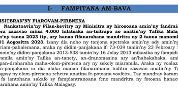 Fampidirana miaramila 4 000 : Hanofana dahalo ny fanjakana