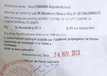 Arrestation de Paraina Auguste : Tensions Politiques et Défis pour la Liberté d’Expression à Madagascar