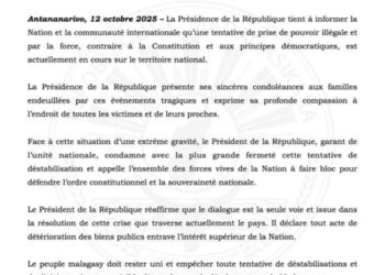 COMMUNIQUÉ DE CRISE OU DERNIER SOUFFLE D’UN RÉGIME MAFIEUX ?