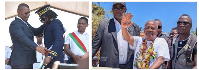 Remise écharpe à Sylvestre MAHAVITATSARA Retour triomphal de Jean-Luc Djavojozara à Diégo