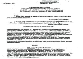 SCOOP : Le “Cadeau” de l’Ihorombe – Comment l’État a été bradé à Tozzi Green