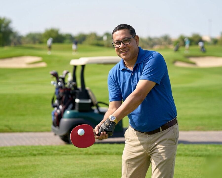 L'anecdote circule d'ailleurs avec insistance : sur le parcours, son manque de connaissance est tel qu'il lui arrive de confondre une balle de ping-pong avec une balle de golf